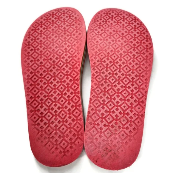 Tory Burch x Shishedo 70's Flatform Sprinkle Flowers & Rainbow Thong Flip-Flops - Picture 12 of 14